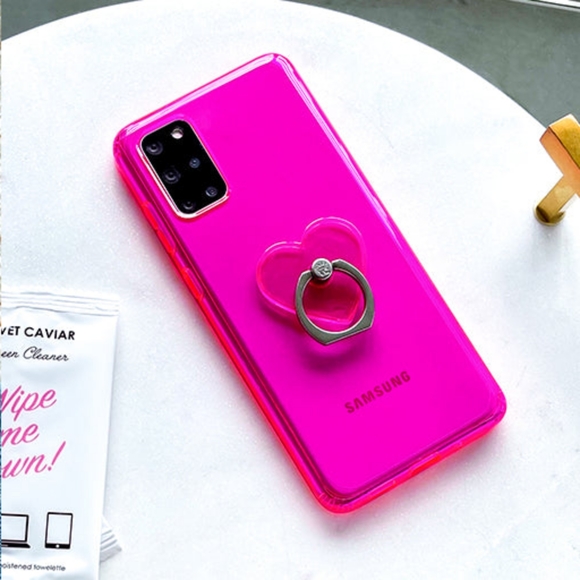 Neon Pink Clear Samsung Case S9 (Used) - Picture 10 of 11